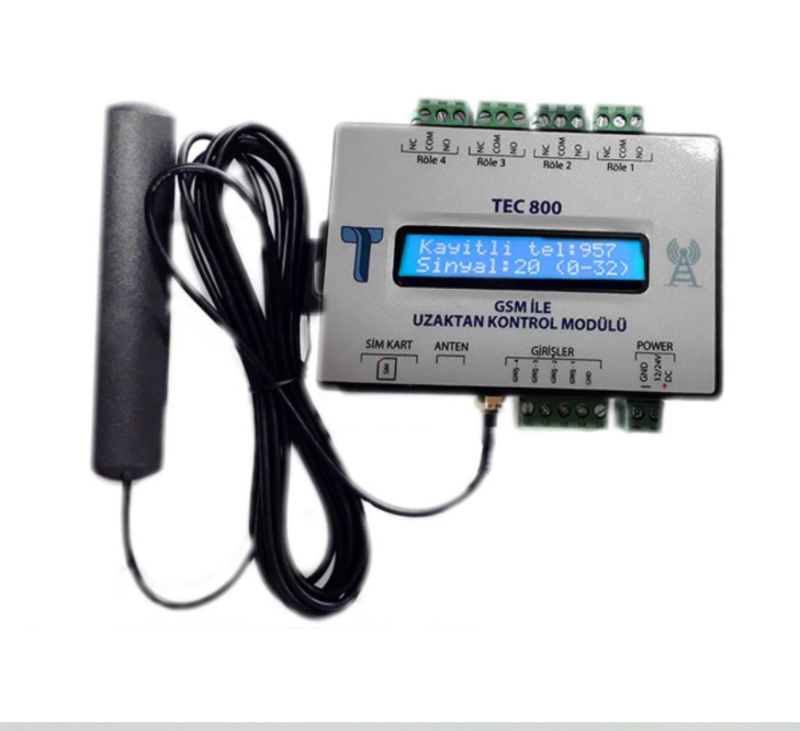 TEC800 GSM İle Uzaktan Kontrol Modülü